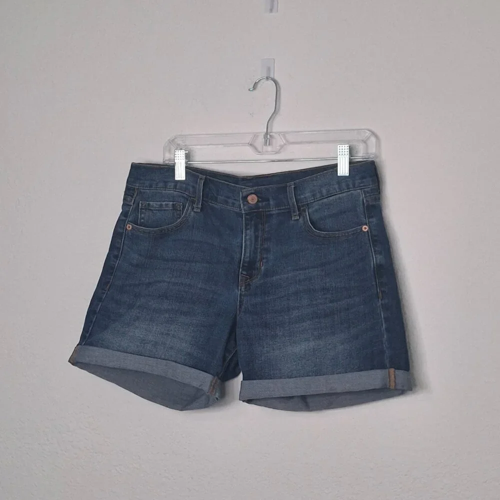 Old Navy Denim Shorts Sz 10 Medium Wash Mid Rise 4.5 inch Western Cowgirl - Picture 2 of 13